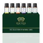 BNK VEDA Natural Cares Essential Oils Set (6x10ml) | Lavender Oil | Peppermint Oil | Tea Tree Oil | Eucalyptus Oil | Lemon Oil | Frankincense Oil | Pure & Organic Essential Oils