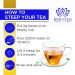 BNK VEDA Lavender Rose Green Tea (100g) with Free Infuser| Detox & Wellness Tea | Loose Leaf & Tea Bags | Fresh Blend with with Lavender, Rose Petals & Green Tea
