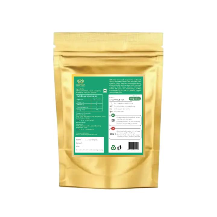 BNK VEDA Lavender Rose & Kashmiri Kahwa Green Tea (2x100) Wellness Tea | Loose Leaf & Tea Bags |Saffron & Spices | Detox Green Tea | Rich in Antioxidants | Premium Loose Green Tea