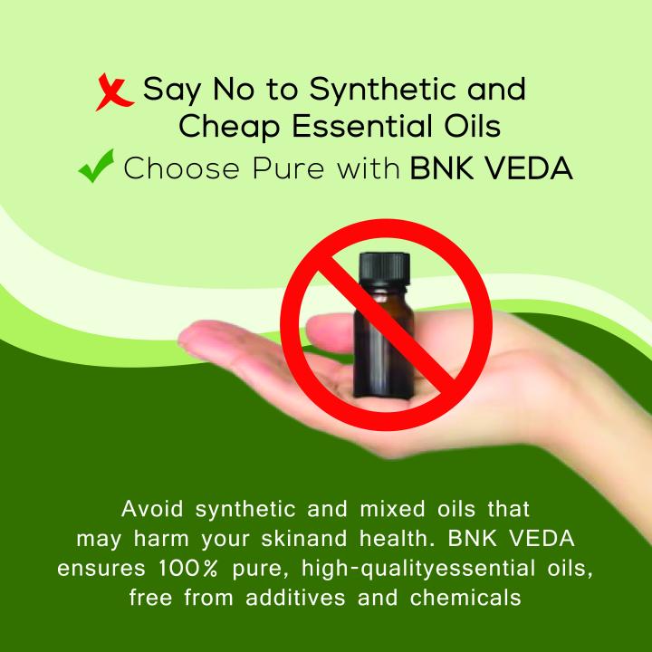 BNK VEDA Natural Cares Essential Oils Set (6x10ml) | Lavender Oil | Peppermint Oil | Tea Tree Oil | Eucalyptus Oil | Lemon Oil | Frankincense Oil | Pure & Organic Essential Oils